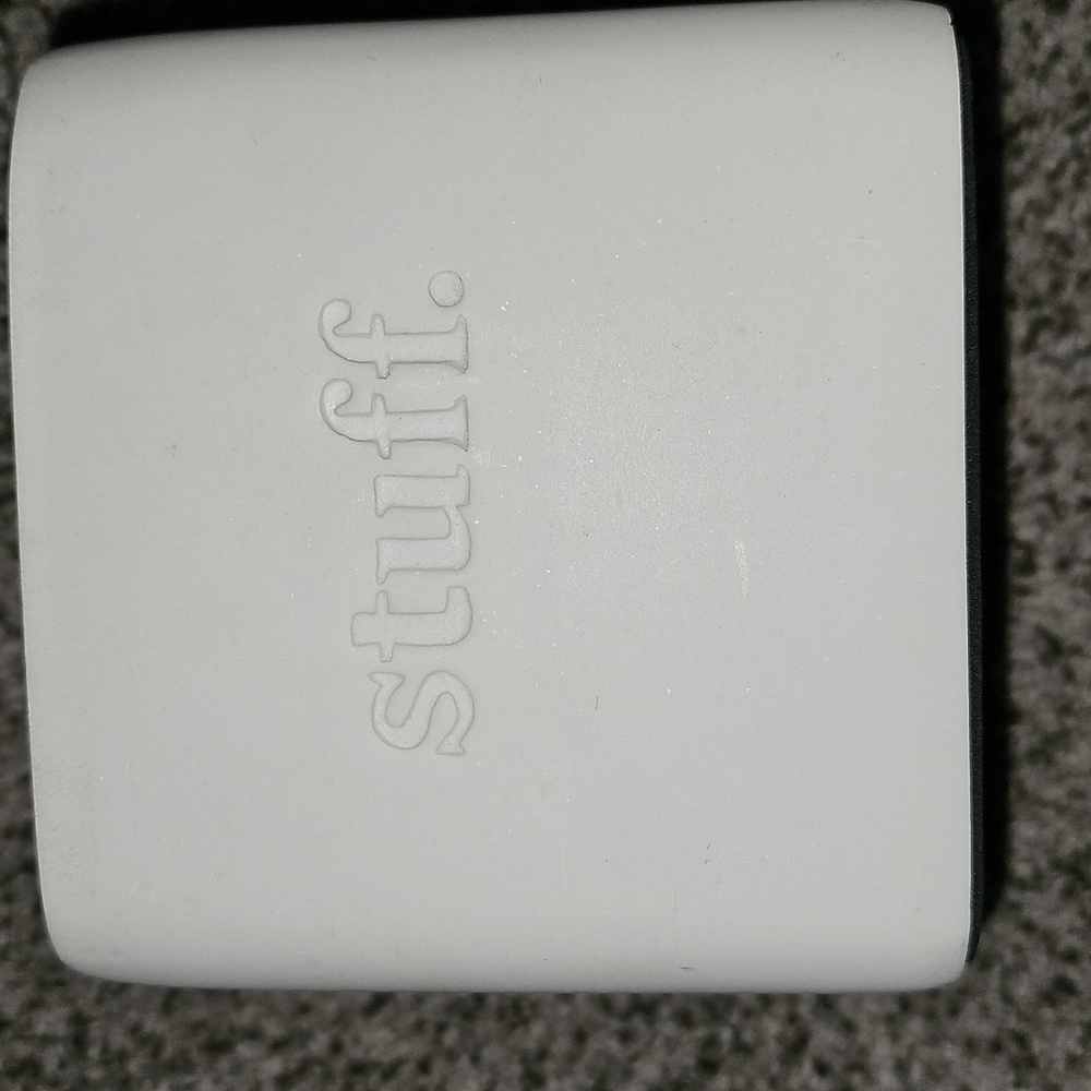 Threshold White STUFF Storage Container With Silver Lid - Picture 5 of 9